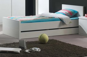 Set Pat Individual Lara 90x200 cm cu Sertar, pentru Copii/Tineri, Alb – Vipack