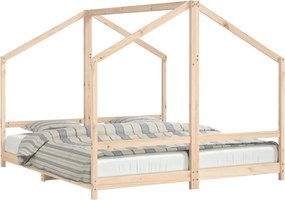 vidaXL Cadru pat pentru copii, 2x(90x200) cm, lemn masiv de pin