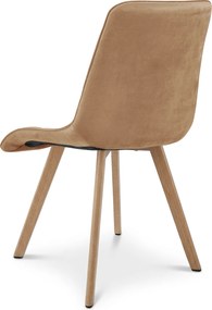 Scaun de dining CIEZA VELVET, maro