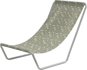 Sezlong pliabil de plaja SAND FLOWERS, verde