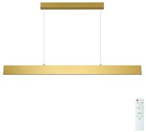 Lustră LED dimabilă pe cablu Brilagi SLIMLINE LED/40W/230V 3000-6000K auriu + telecomandă