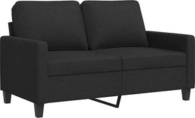 vidaXL Canapea cu 2 locuri, negru, 120 cm, material textil