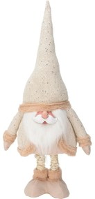 Decorațiune de Crăciun Moș Crăciun, picioare telescop., 112 cm , auriu / crem