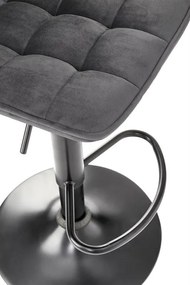 Scaun de bar H95 velvet gri