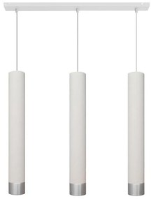 Lustr LED TUBA 3xGU10/4,8W/230V alb/luciu crom