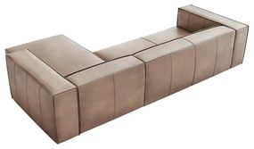 Colțar maro deschis cu tapițerie din piele (cu șezlong pe partea dreaptă) Madame – Windsor &amp; Co Sofas