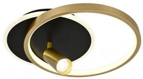 Lustra LED Cu Telecomanda, Elit's Tulia, Negru-Gold, 76w