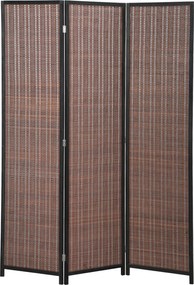 HOMCOM Paravan din lemn separator de cameră panou despărțitor pliabil 3 panouri 135 x 180 cm maro | Aosom Romania