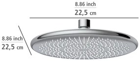 WENKO 23998100 - Cap de duș WATERSAVING SYSTEM 22,5 x 22,5 cm crom lucios