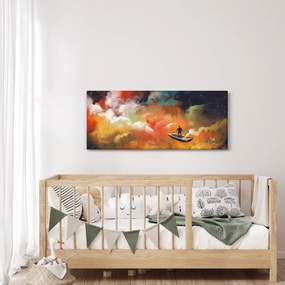 Tablou - Om navigând prin spațiu (120x50 cm)