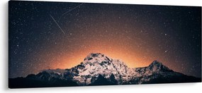 Tablou cu cerul nocturn cu munți (120x50 cm)