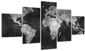 Tablou - Harta lumii (125x70 cm), în 40 de alte dimensiuni noi