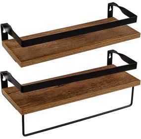 Set STILISTA  - 2 rafturi de perete Volato Duo, 40 cm, maro