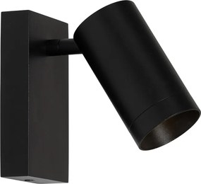 Lampă de perete inteligentă neagră reglabilă cu întrerupător, inclusiv Wifi GU10 50mm - Jeana Luxe