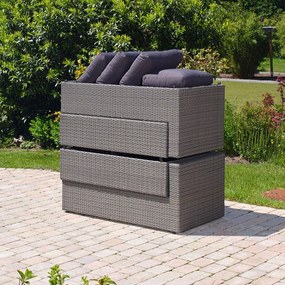 Set mobilier de grădină gri din ratan artificial pentru 4 persoane Drammen - Bonami Selection