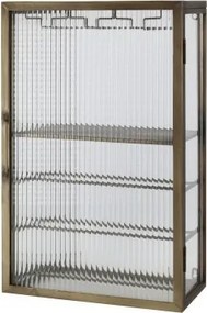 Dulap bar de perete vintage din alamă antichizată cu suport pahare, 40×21×64 cm, „Comptoir"