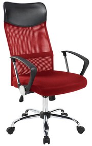 Scaun de birou ergonomic cu spatar inalt- rosu