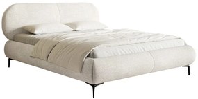 Pat matrimonial 180 cm Octave 180B (cu somieră) (crem + negru). 1100038
