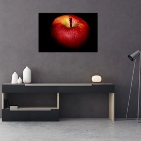 Tablou cu măr pe fundal negru (90x60 cm)