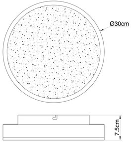 Plafoniera LED design modern Hedi negru, auriu