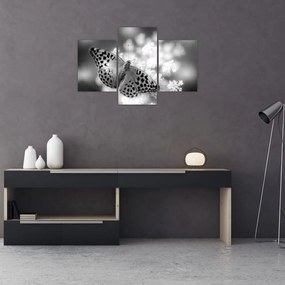 Tablou - Detailu cu fluture care polenizează floare (90x60 cm)