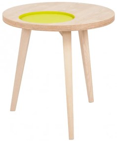 Masuta de cafea rotunda din lemn Addison 50x50x50 cm maro/galben