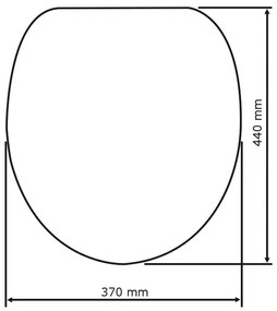 Capac WC cu închidere lentă Wenko Kos, 44 x 37 cm, alb