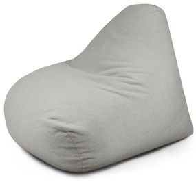Fotoliu bean bag gri deschis cu tapițerie din țesătură bouclé Snug 100 – SLOWDOWN