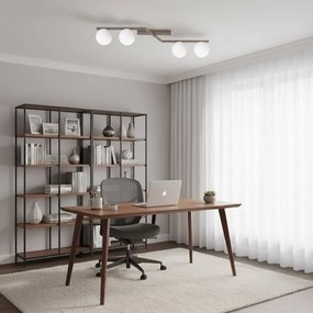 Plafonieră NATON 4xE14/10W/230V bej/albă