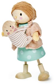 Tender Leaf Toys - Figurina Doamna Goodwood cu bebelus din lemn