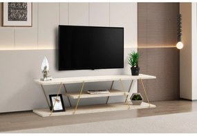 Masă TV/Dulap Cana (auriu + marmură deschis). Promo -7%. 1101333