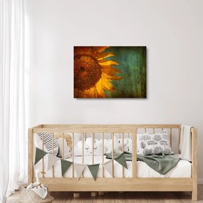Tablou pe sticlă - Floarea soarelui (70x50 cm)