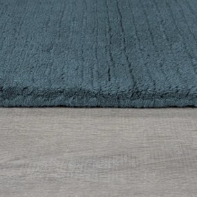 Covor Textured Wool Border Albastru 200X290 cm, Flair Rugs