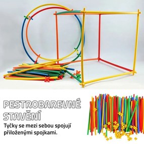 Trusă de modelare creativă pentru copii - bastoane pliabile - 500 de bucăți