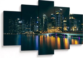 Tablou - Singapore noaptea (150x105 cm)