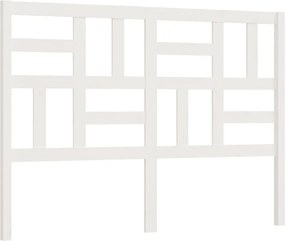 vidaXL Tăblie de pat, alb, 126x4x104 cm, lemn masiv de pin