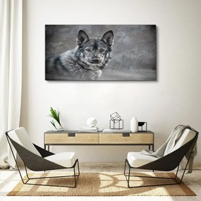 Tablou canvas Zăpadă de iarnă Animal lup Câine
