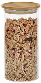 Kesper 38010 Cutie de depozitare din sticlă,diametru 10 cm, 1200 ml