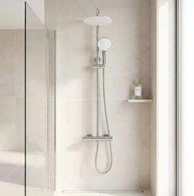 Set de duș fără pipă cu termostat Rea Lungo Chrome