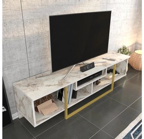 Masă TV/Dulap Aslana 150 (auriu + Alb) . 1101387