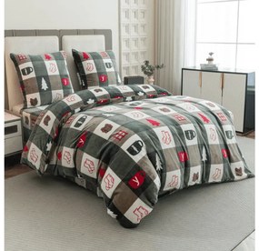 Lenjerie cocolino CHRISTMAS SOCKS verde Dimensiune lenjerie de pat: 70 x 90 cm | 140 x 200 cm