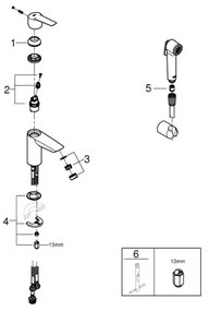 GROHE 231232433 - Baterie pentru lavoar START DN 15, mărime S, neagră
