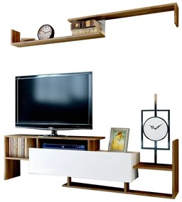 Mobilier media DREAM maro/alb