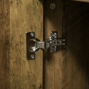 Dulapuri Bucătărie Dulap Cu Uși Anti-Rasturnare, Picioare Otel Auriu, Capacitate Mare, Pentru Bucătărie, Living, Sufragerie | Aosom Romania