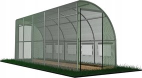 6 x 1,5 x 2 m politunel de grădină - jumătate