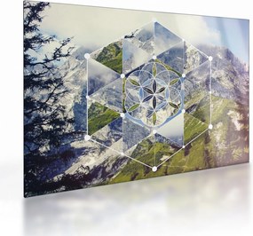Tablou pe sticlă - Model geometric (70x50 cm)