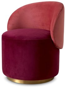 Fotoliu pivotant modern design LUX Chair Greer, Savona bordeaux red
