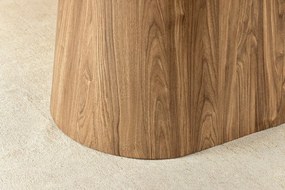 Masa ovala, Ceramica Gri, Furnir Nuc, UNIQUE 200cm A-46380 VC