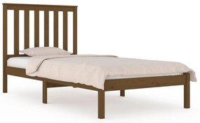 3103836 vidaXL Cadru de pat, maro miere, 100x200 cm, lemn masiv de pin
