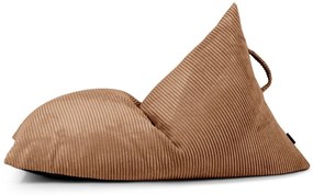 Fotoliu puf pentru copii maro cu tapițerie din catifea reiată Razzy – SLOWDOWN